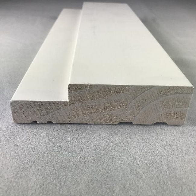 Marcos de puertas de madera revestidos de gesso blanco de grandes ligas para puertas