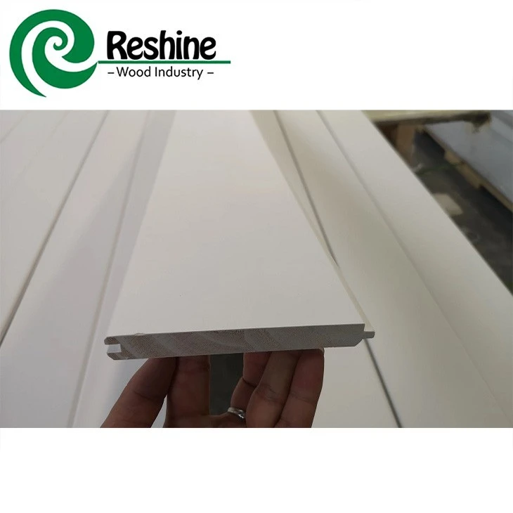 White Primed Wood T&G Wall Panel
