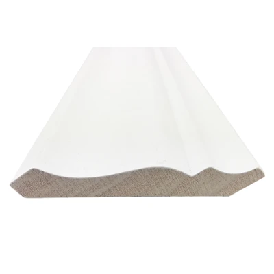 Molduras de techo de madera recubiertas de yeso blanco de grandes ligas para techo
