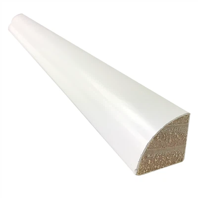 Molduras de madera imprimadas blancas estupendas del zapato pequeño o cuarto redondo 106/129 para el zócalo