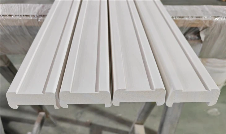 White Primed Wooden Stair Base Rails