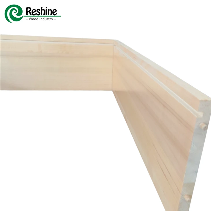 Tablero lateral de cajón de álamo pintado con rayos UV de madera