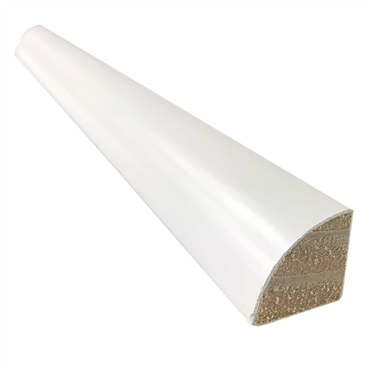 Moldeo redondo de cuarto de madera pequeña imprimada para decoración