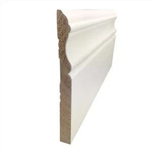 Moldura de madera de pino para zócalo Moldura con imprimación blanca