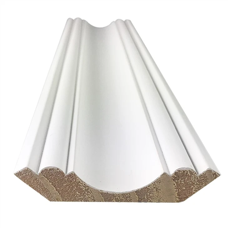 White Primed Pine Trim Crown Moulding Ceiling